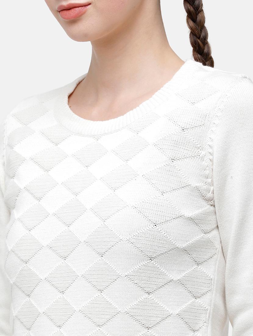 round neck solid self design pullover - 17976971 - Standard Image - 5