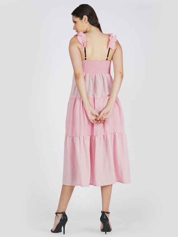 women's tiered dress solid dress - 17983999 - Zoom Image - 2