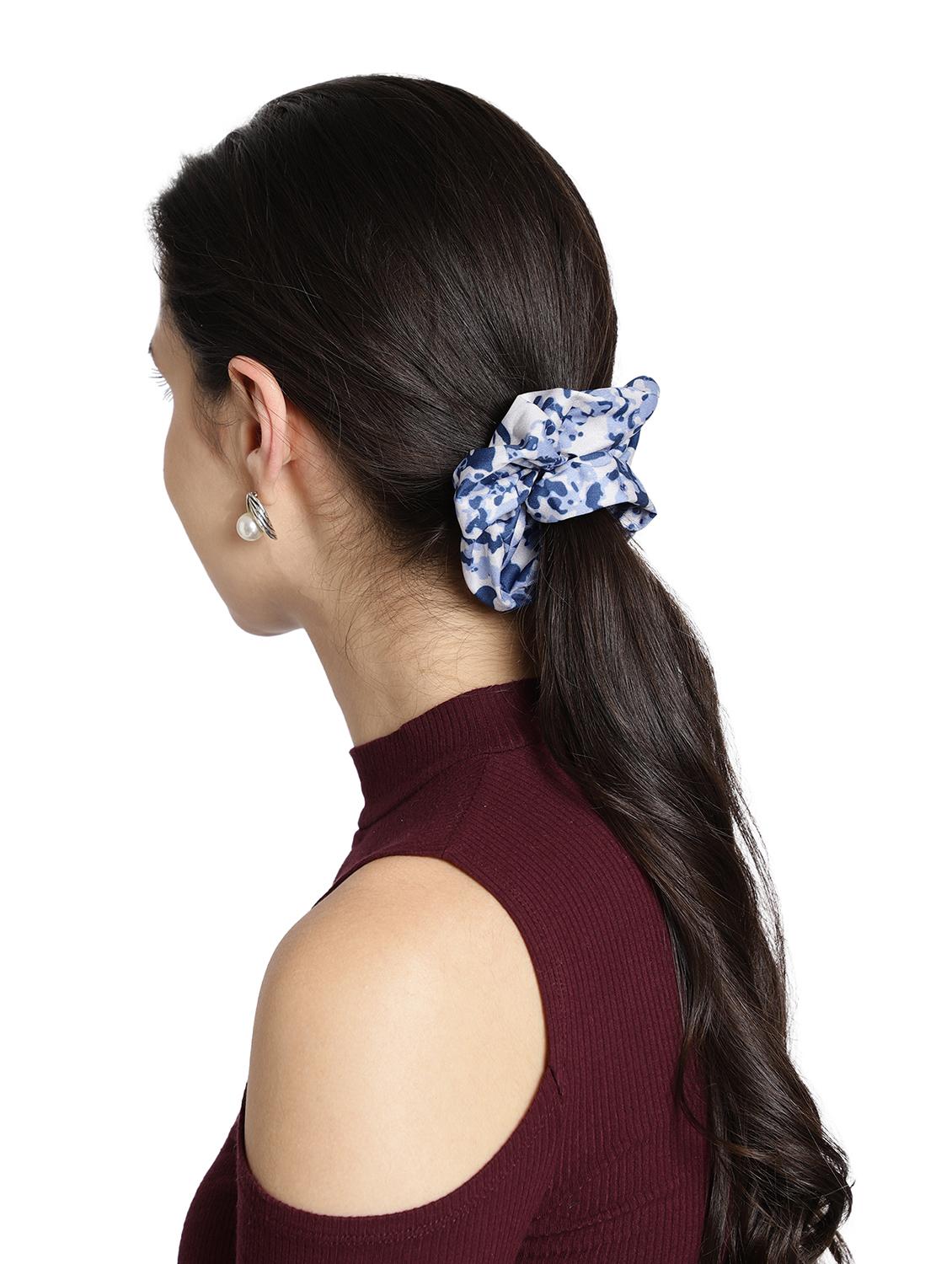 printed viscose headband and scrunchy combo pack - 17987255 - Zoom Image - 6