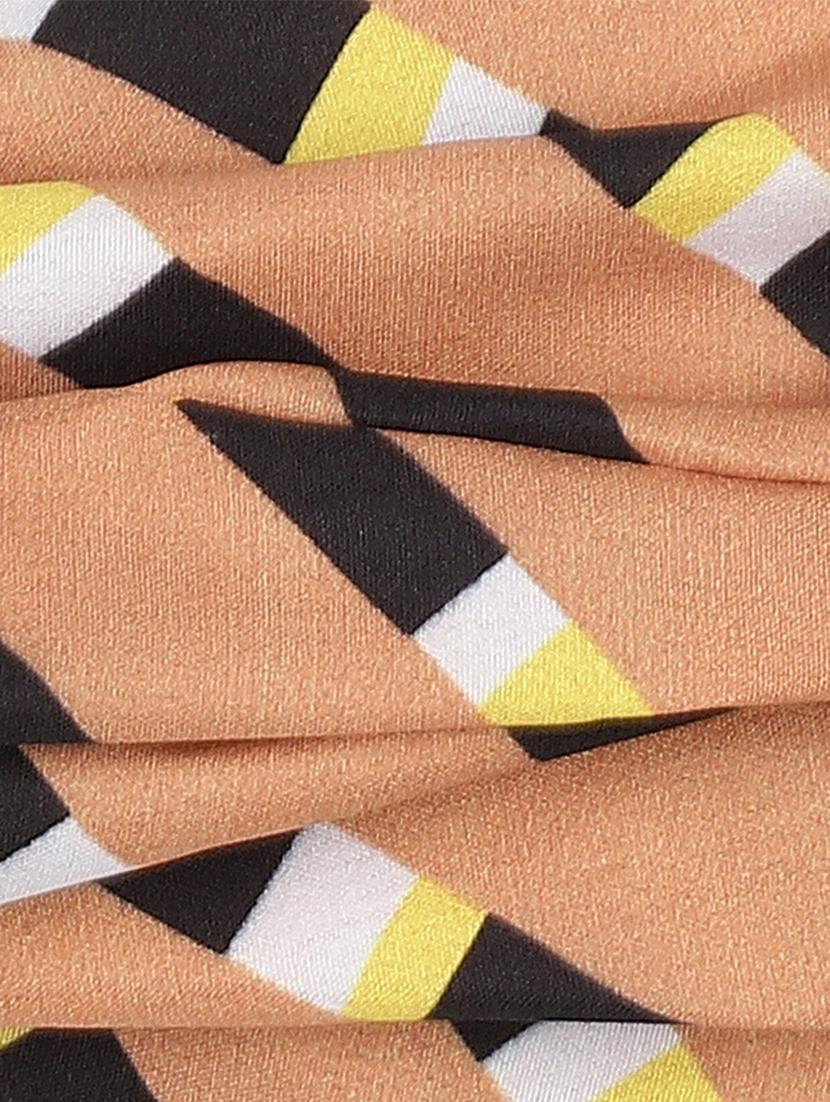 tan printed viscose knot design headband - 17987283 - Zoom Image - 3