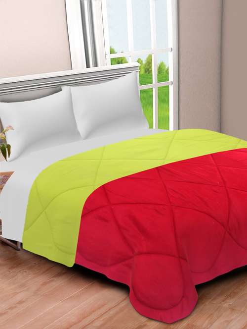 red-lemon green double bed comforter - 17989708 - Very Small Image - 1
