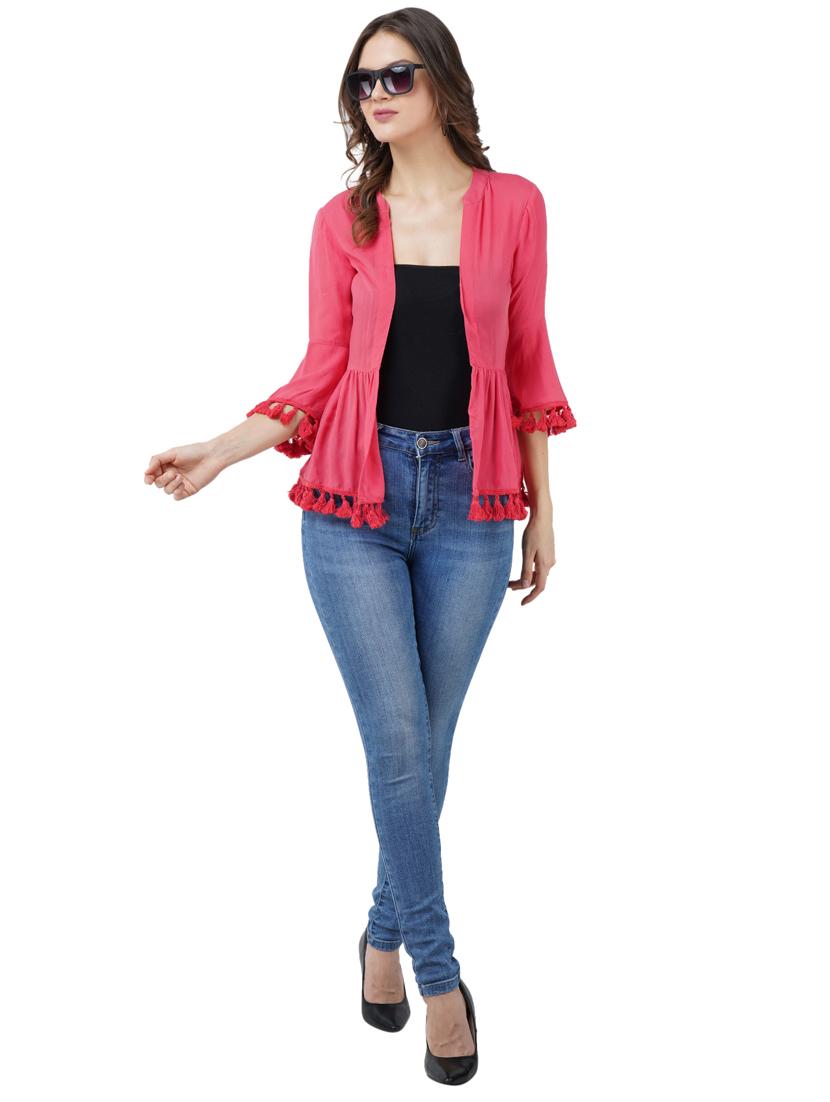 lace detailed solid shrug - 17997707 - Zoom Image - 3