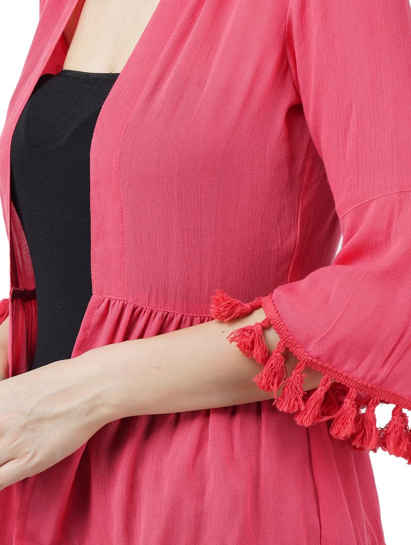 lace detailed solid shrug - 17997707 - Zoom Image - 4