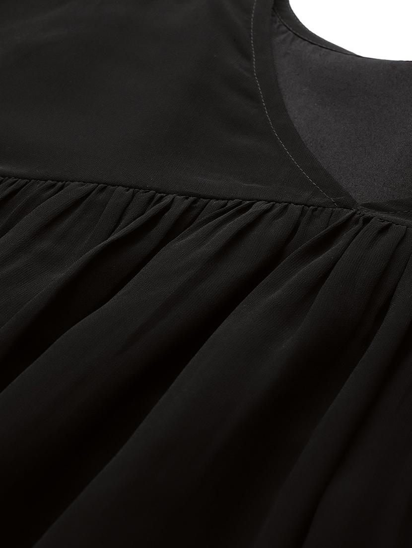 women's high low solid dress - 18024256 - Standard Image - 4