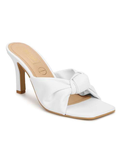 white pu mules sandals - 18025856 - Very Small Image - 1