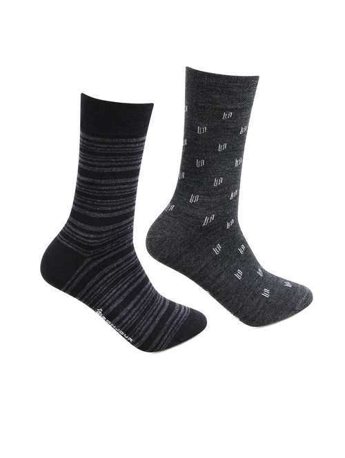 men pack of 2 printed above ankle length socks - 18044689 - Very Small Image - 1