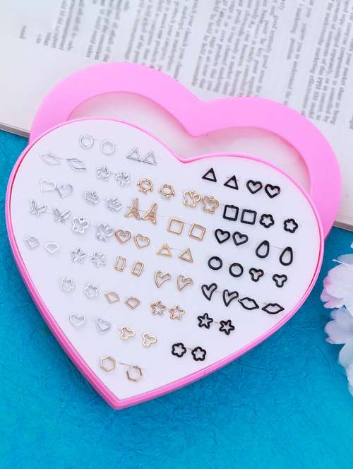 multi colored brass studs earring - 18053570 - Very Small Image - 1