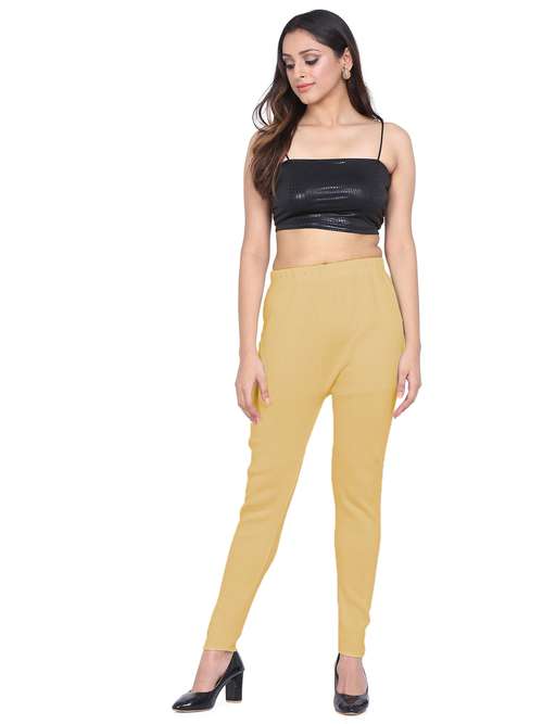 light beige woolen leggings freesize 28  - 18072130 - Very Small Image - 1