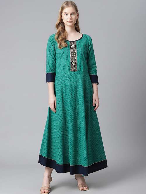 embellished detail printed a-line dress - 18079372 - Very Small Image - 1