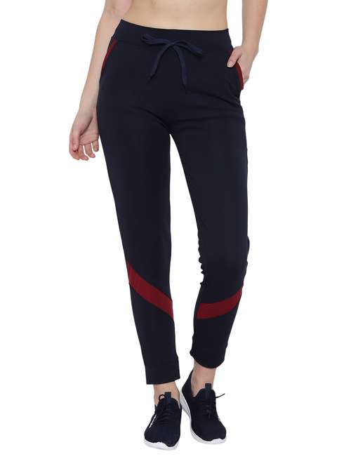drawstring waist solid track pant - 18079498 - Very Small Image - 1