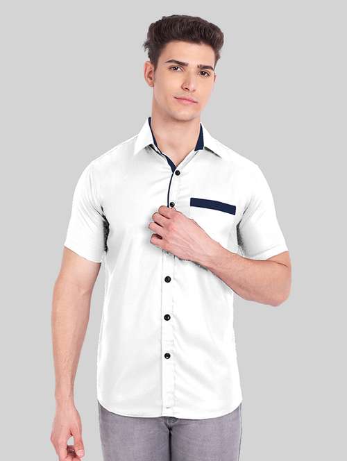 mens solid casual shirt - 18079819 - Very Small Image - 1