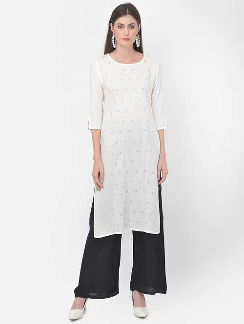 women's straight kurta - 18120063 - Very Small Image - 1