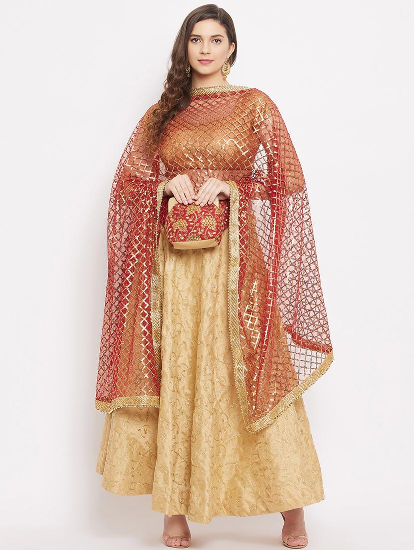 red net dupatta - 18163489 - Standard Image - 2