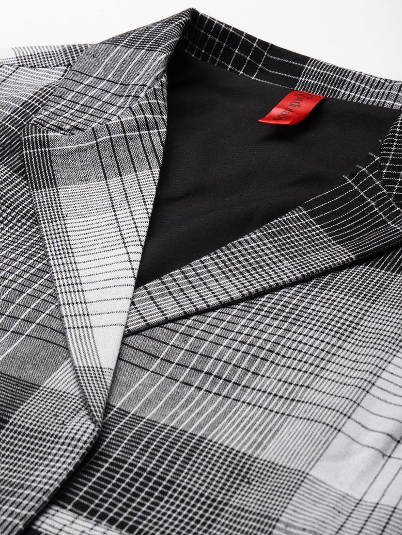 grey checked formal blazer - 18171205 - Standard Image - 3