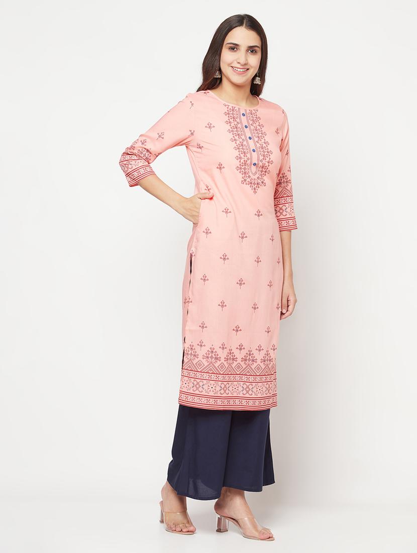 women's straight kurta - 18192086 - Zoom Image - 3