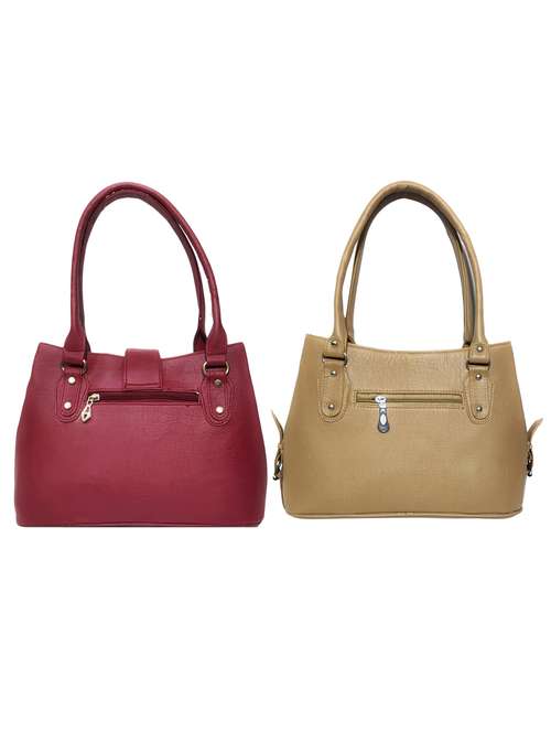 multi colored leatherette (pu) combo handbag - 18196896 - Very Small Image - 1