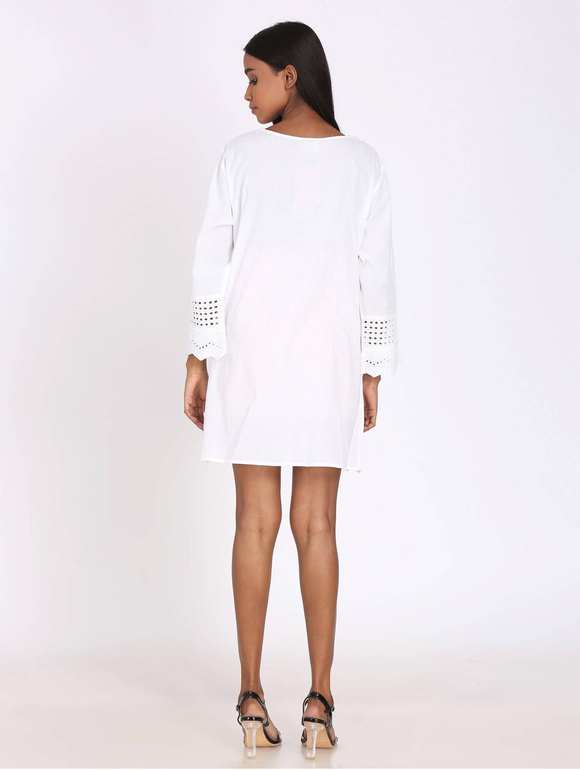white solid tunic - 18197945 - Standard Image - 3