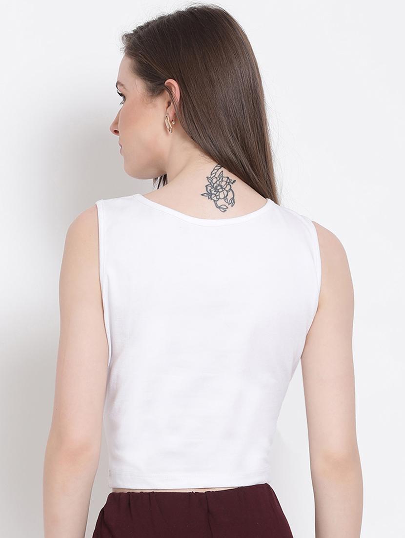 women's crop round neck top - 18204935 - Zoom Image - 3