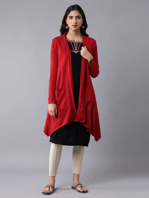 long sleeved solid cardigan - 18205291 - Very Small Image - 1