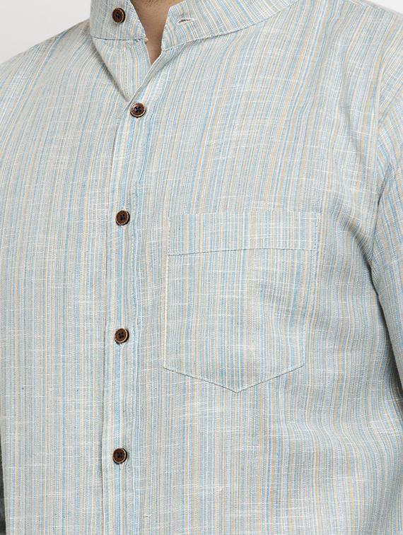 mens stripes casual shirt - 18213098 - Zoom Image - 4