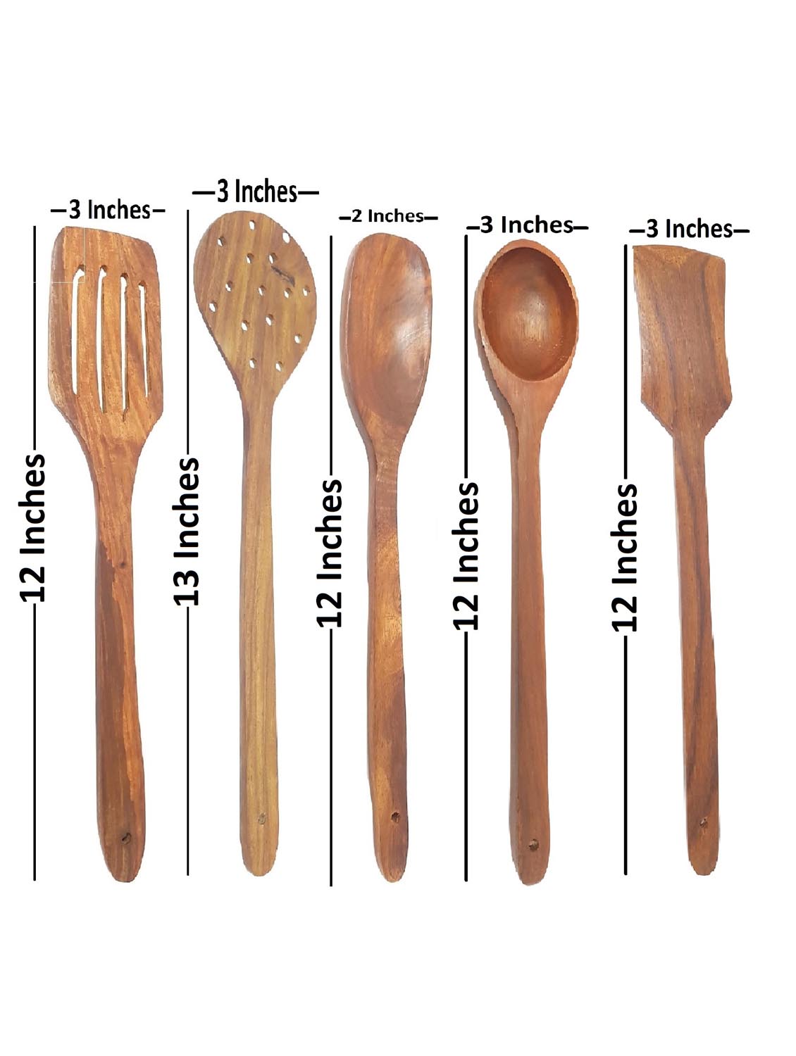 buzykart® wooden bowls (set of 2) wooden handmade cooking spoon set - 18219319 - Zoom Image - 3