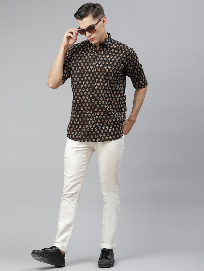 mens florals casual shirt - 18253574 - Zoom Image - 3