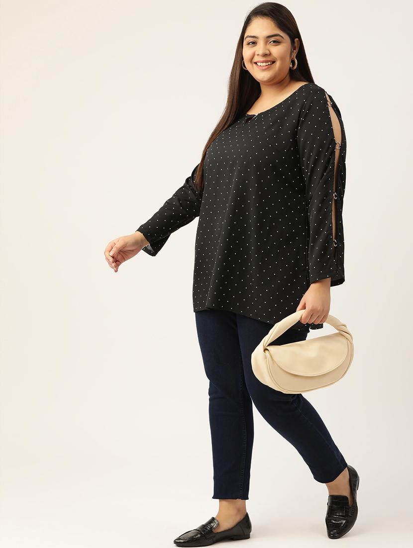 women's a line key hole neck top - 18271871 - Zoom Image - 3