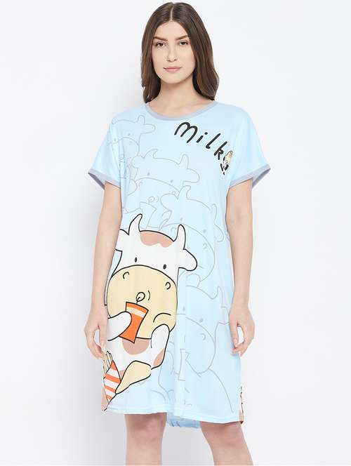 round neck printed sleepshirts - 18294275 - Very Small Image - 1