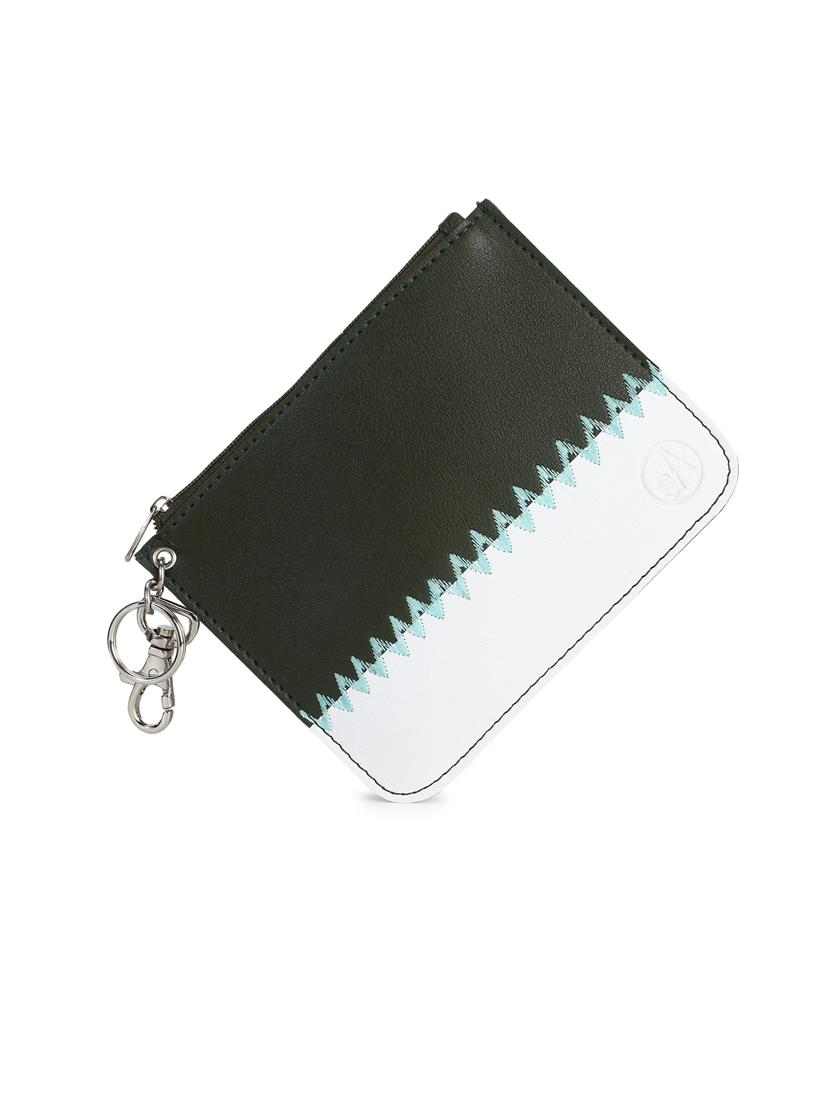 olive color block regular pouch - 18301546 - Standard Image - 5