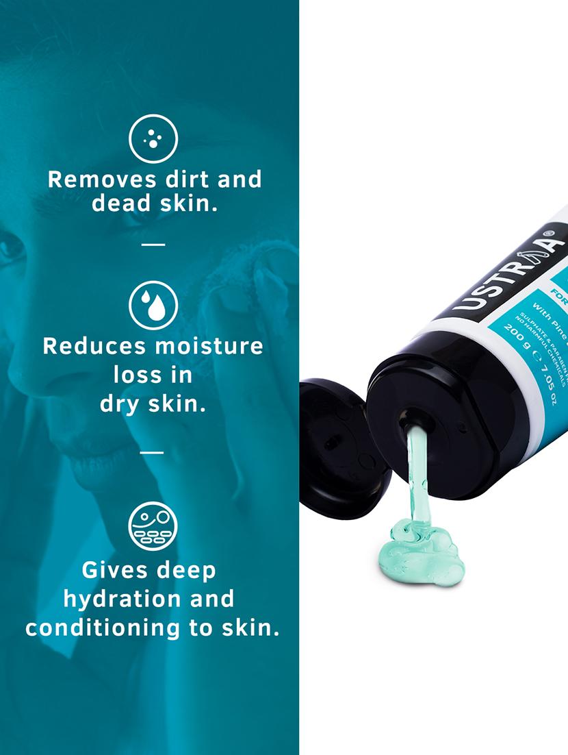 ustraa body lotion germ free - 200ml& face wash - dry skin (mint cool) - 200g - 18316161 - Standard Image - 6