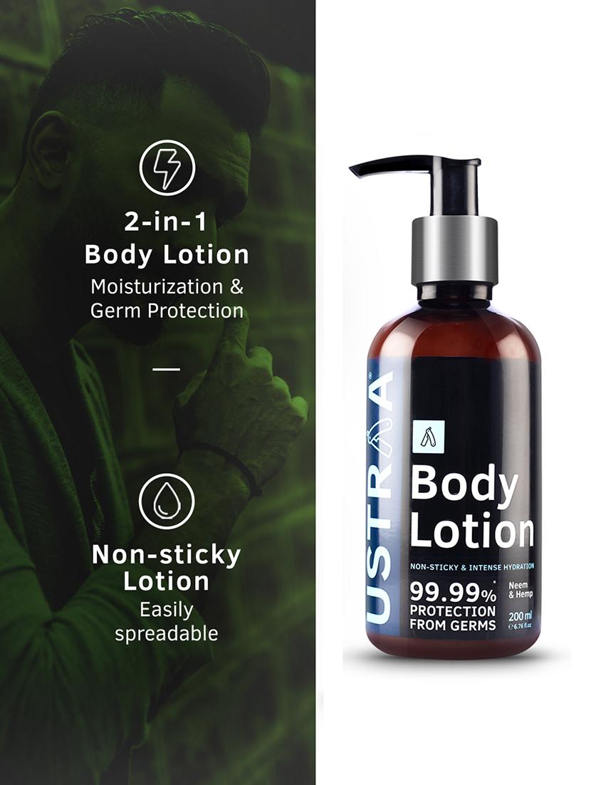ustraa body lotion germ free - 200ml & body wash- green clay - 250ml - 18316165 - Zoom Image - 3