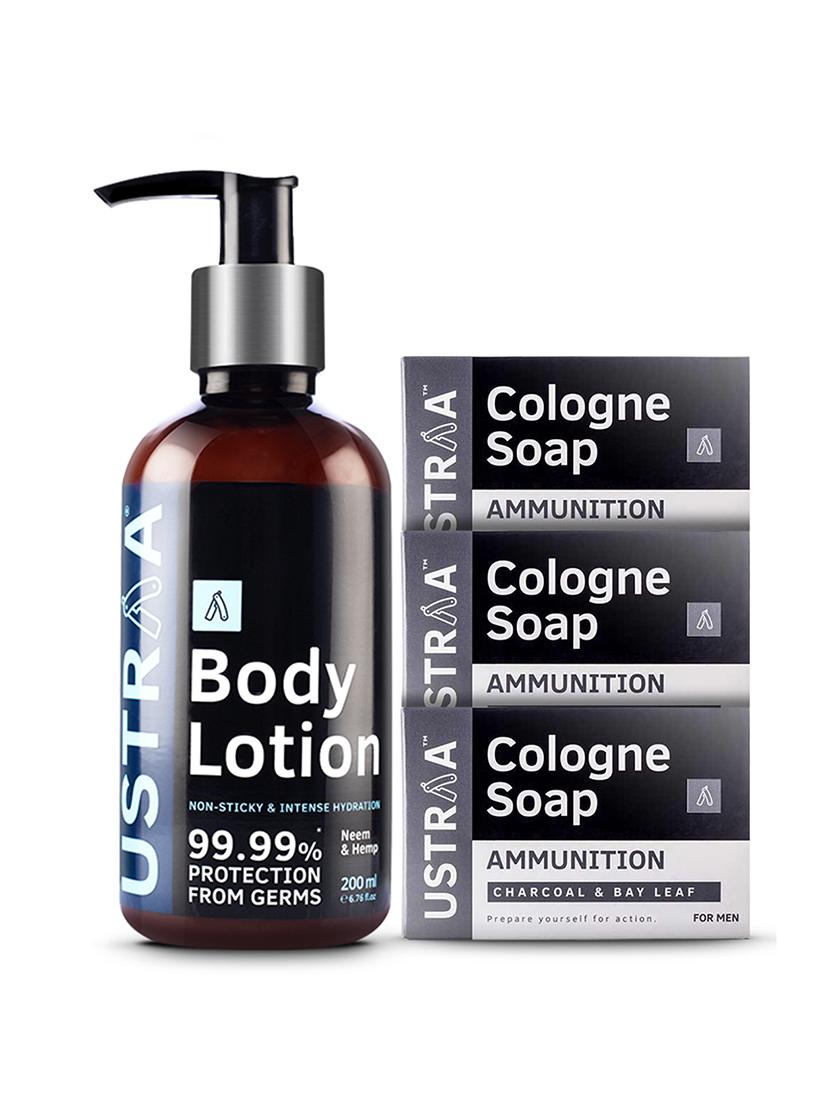 ustraa body lotion germ free & cologne soap ammunition - pack of 3 - 18316187 - Standard Image - 8