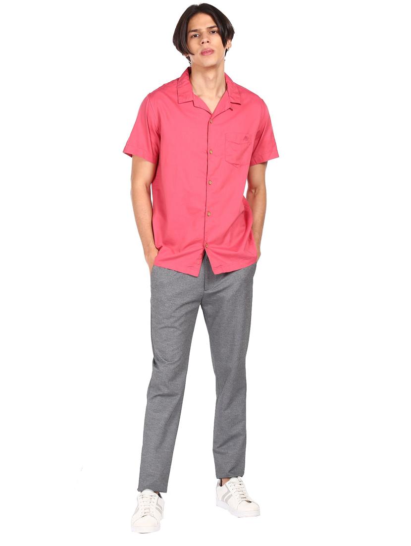 mens solid casual shirt - 18330654 - Zoom Image - 3