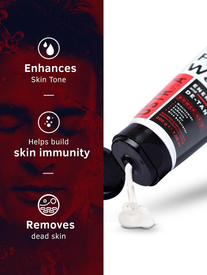 ustraa power face wash energize and de-tan - 200g & de-tan cream - 50g - 18346224 - Standard Image - 6
