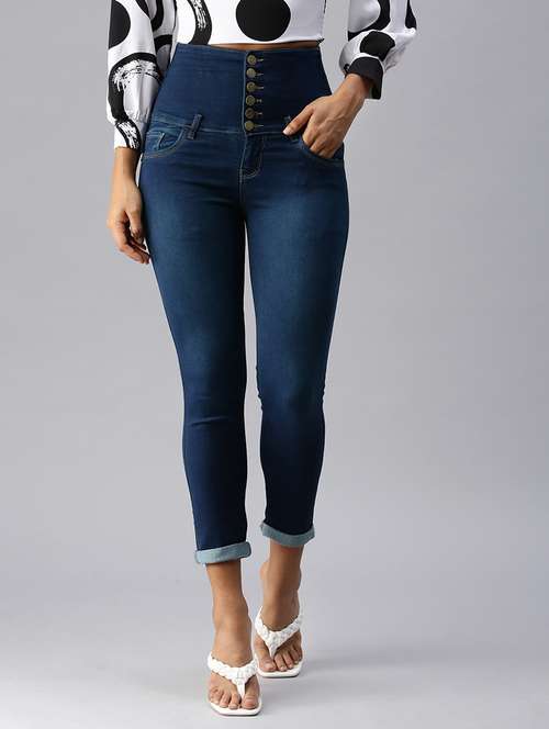 women's plain slim fit jeans - 18366951 - Very Small Image - 1