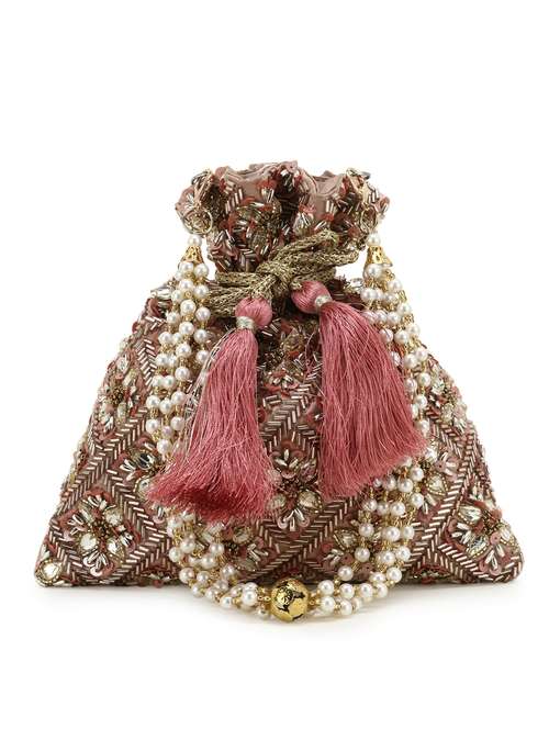 pink embellished ethnic potli - 18369273 - Very Small Image - 1