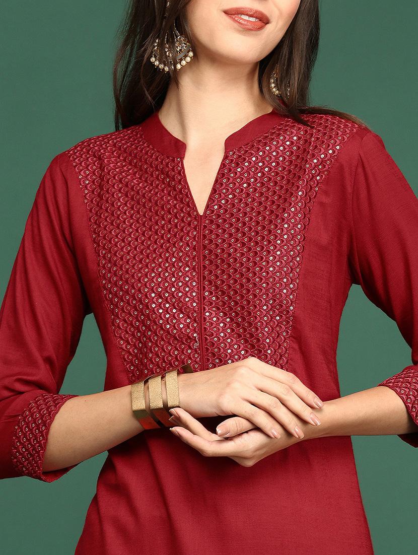 women's straight kurta - 18372795 - Standard Image - 5