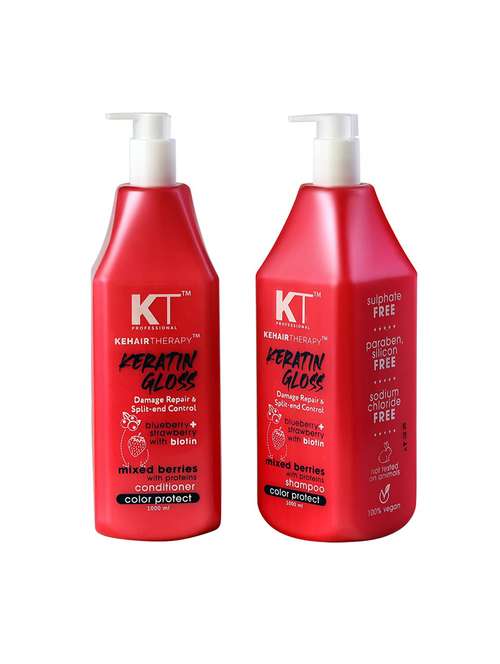 kehairtherapy keratin gloss damage repair & split end control shampoo |sulfate free|paraben free 1000ml (1000 ml) - 18376220 - Very Small Image - 1