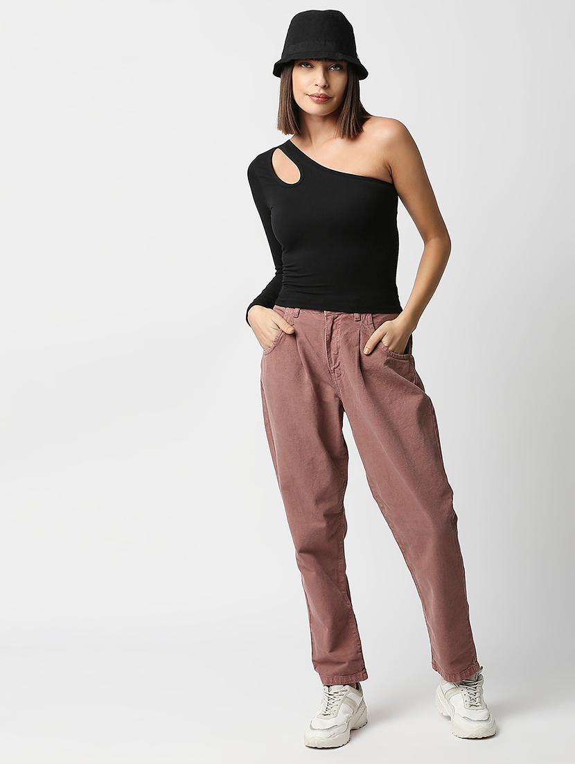 women's crop single shoulder top - 18384067 - Zoom Image - 3