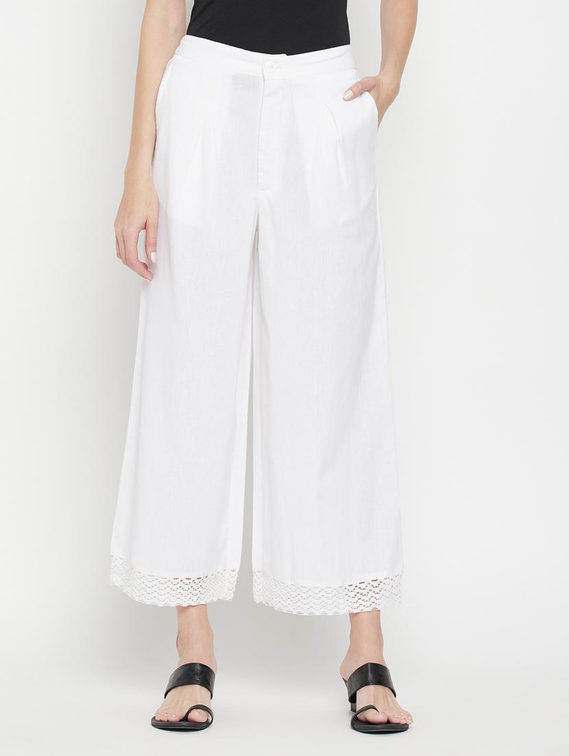 mid rise solid pleated trouser - 18384461 -  Zoom Image - 0