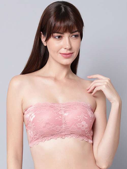 pink solid tube bra - 18390759 - Very Small Image - 1
