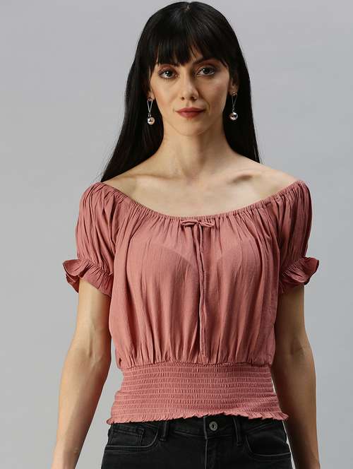 women's crop off shoulder top - 18392314 - Very Small Image - 1