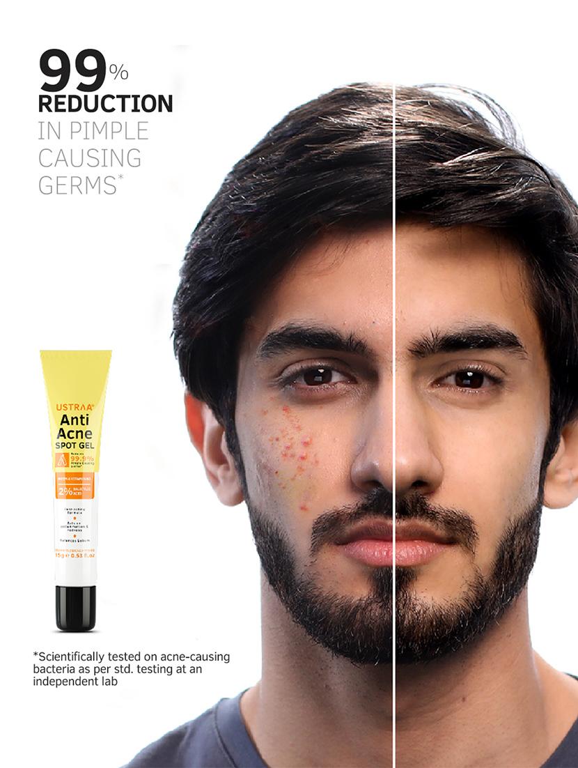 ustraa anti acne spot gel - 15ml & de tan scrub - 18395307 - Standard Image - 5