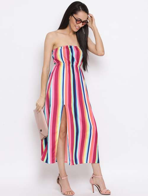 women's tube striped dress - 18396458 - Very Small Image - 1