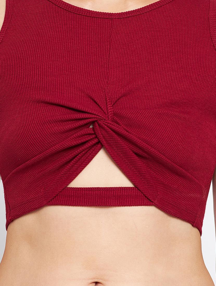 women's crop round neck top - 18402540 - Zoom Image - 4