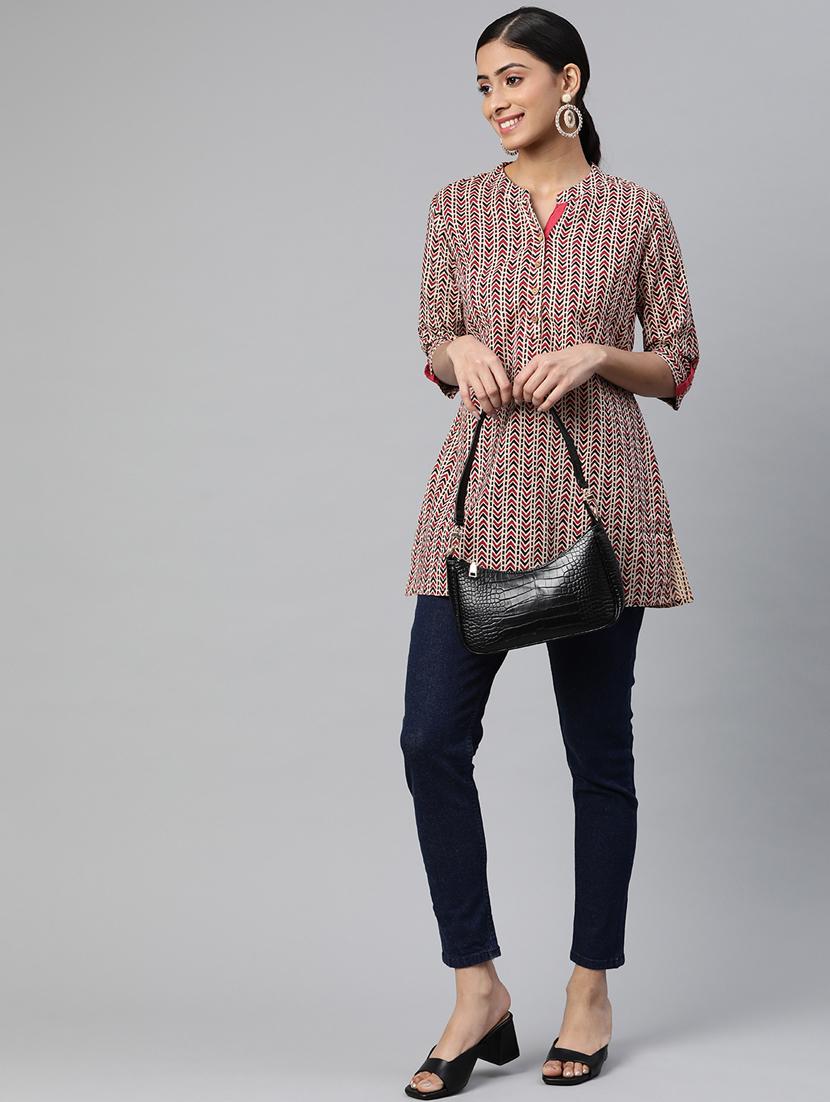 geometrical straight kurti - 18404817 - Zoom Image - 3