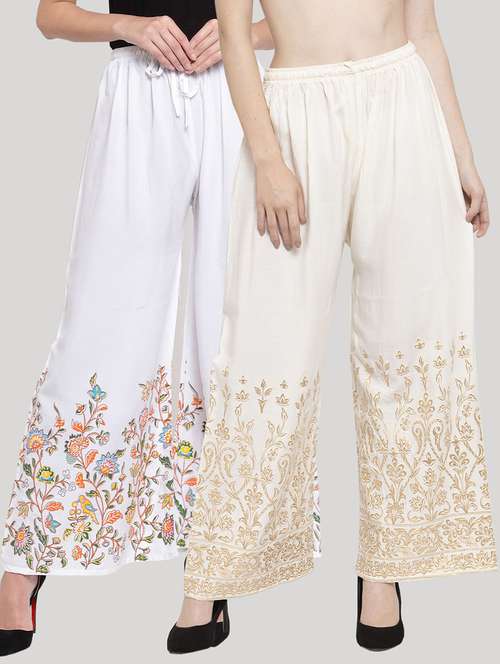 set of 2 pcs printed palazzo - 18415101 - Very Small Image - 1