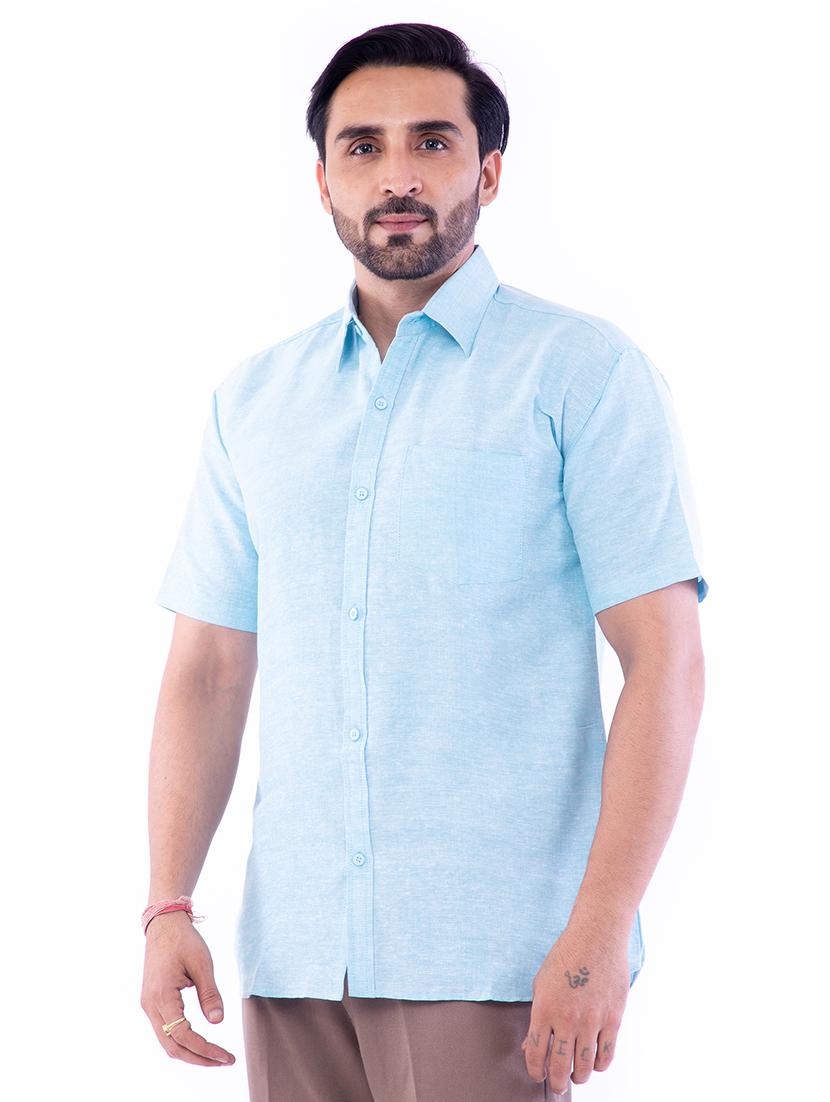 mens solid casual shirt - 18422973 - Zoom Image - 3