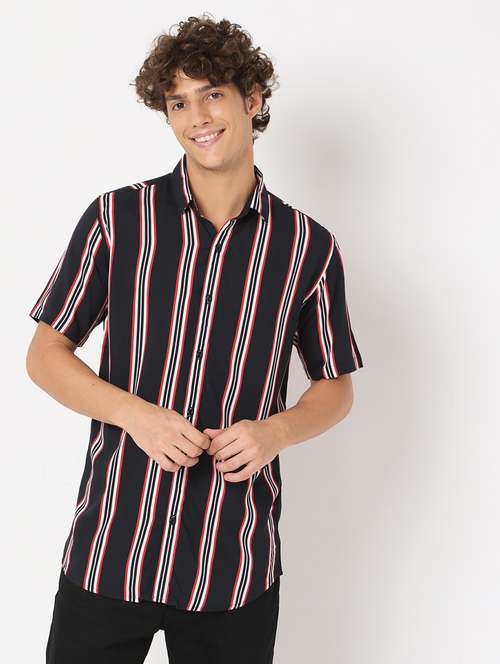 black striped casual shirt - 18429595 - Very Small Image - 1