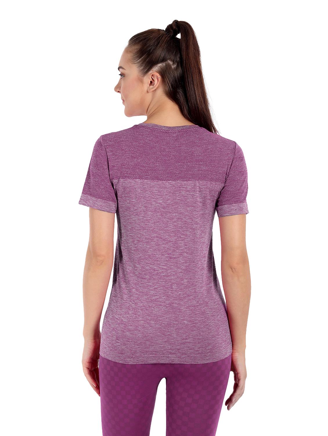 women's color block crew neck t-shirt - 18436311 - Standard Image - 2